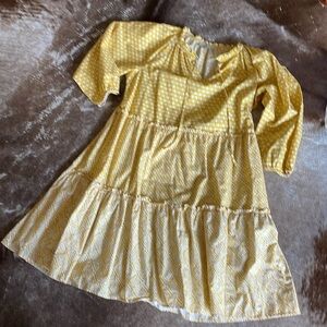 Ann Taylor Loft yellow tiered dress. XS